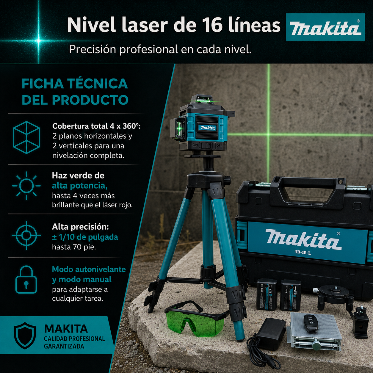 Nivel Laser 16 Líneas│Makita